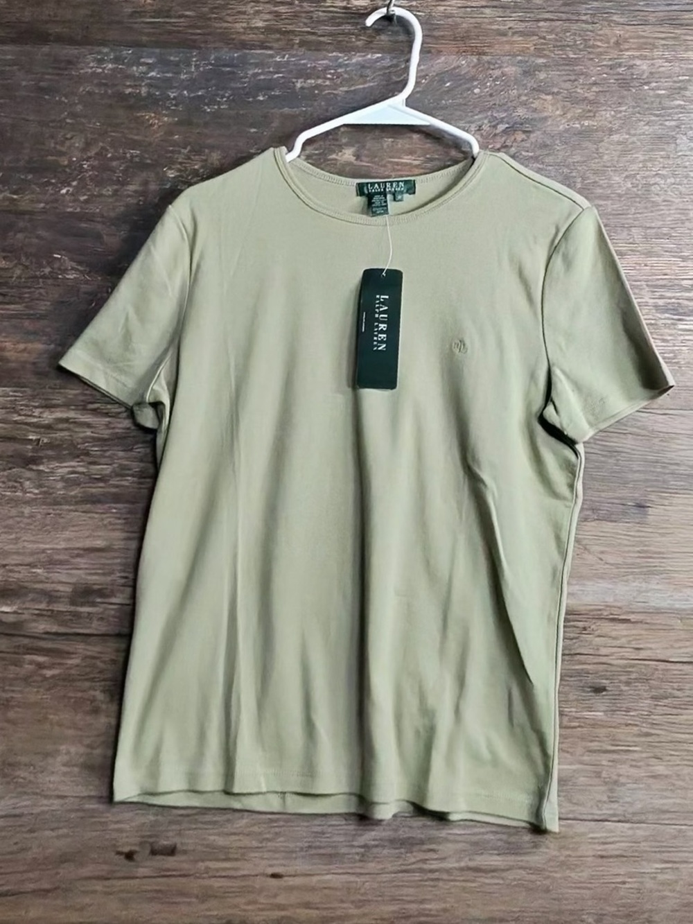 Lauren Ralph Lauren Short Sleeve Crewneck Tee in Olive